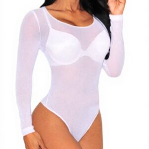 Dinglong tezenis Lingerie Donna Sexy Trasparente Rete Bianco