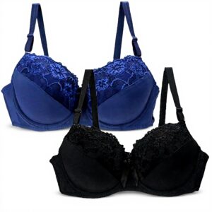 Nuoke Reggiseno Pizzo Sexy Taglie Forti Coppa BCDE Fascia