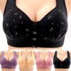 Nuoke Reggiseno Senza Fili Push Up Donna Nero Beige Grey