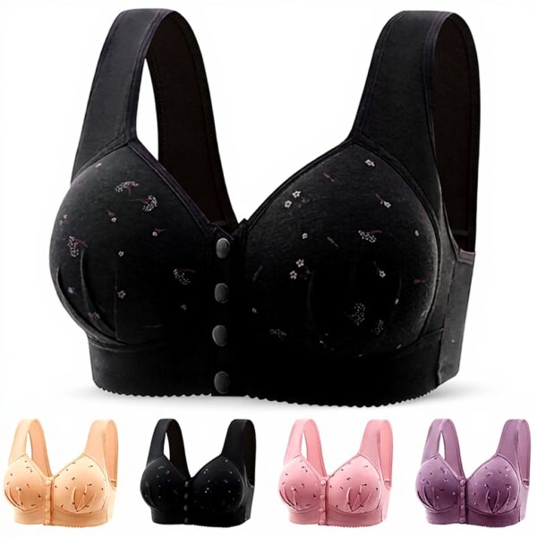 Nuoke Reggiseno Senza Fili Push Up Donna Nero Beige Grey