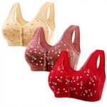 Nuoke Reggiseno Sportivo Donna Lace Front Shaping Cup