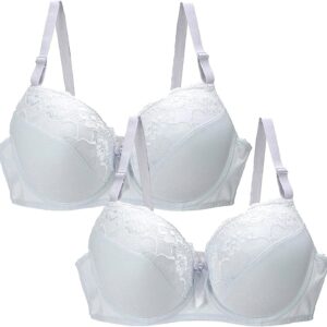 Qixiu Reggiseno Pizzo Senza Ferretto Taglie Forti-0